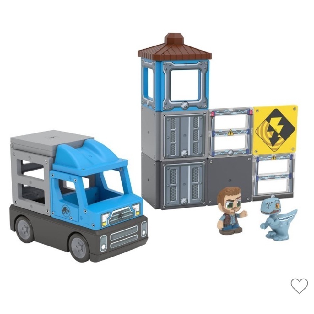 Tile Town Jurassic World Dino Rescue Magnetic Tiles Playset NEW Car Figures
